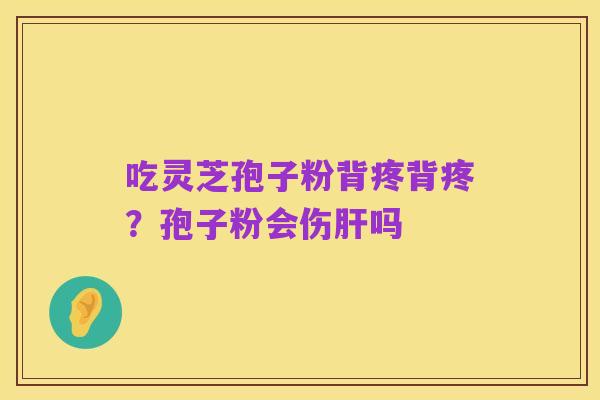 吃灵芝孢子粉背疼背疼？孢子粉会伤肝吗