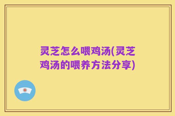灵芝怎么喂鸡汤(灵芝鸡汤的喂养方法分享)