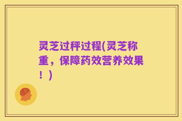 灵芝过秤过程(灵芝称重，保障药效营养效果！)