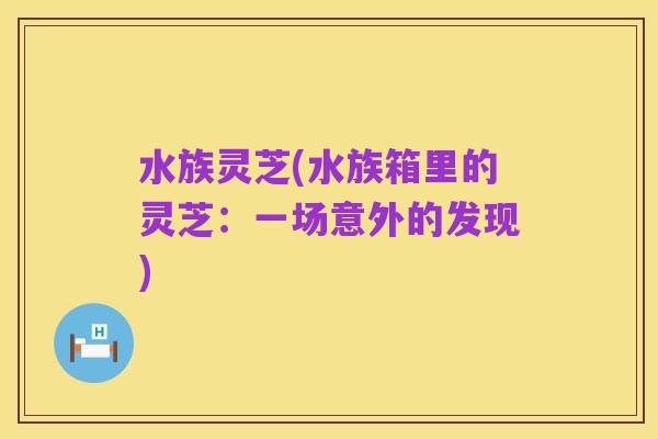 水族灵芝(水族箱里的灵芝：一场意外的发现)
