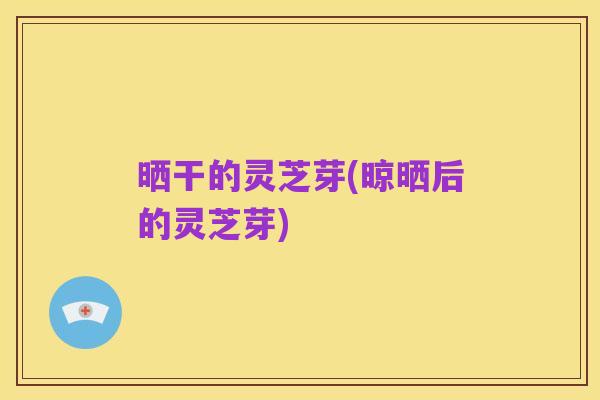 晒干的灵芝芽(晾晒后的灵芝芽)
