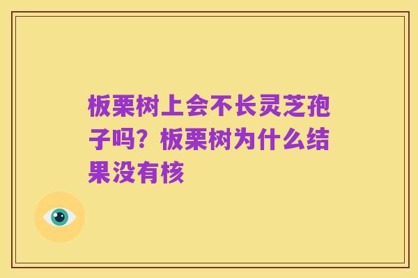 板栗树上会不长灵芝孢子吗?板栗树为什么结果没有核