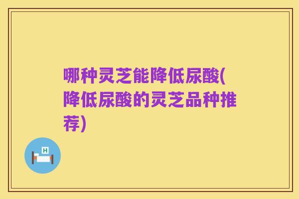 哪种灵芝能降低尿酸(降低尿酸的灵芝品种推荐)