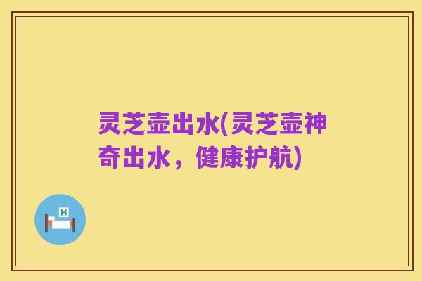 灵芝壶出水(灵芝壶神奇出水,健康护航)