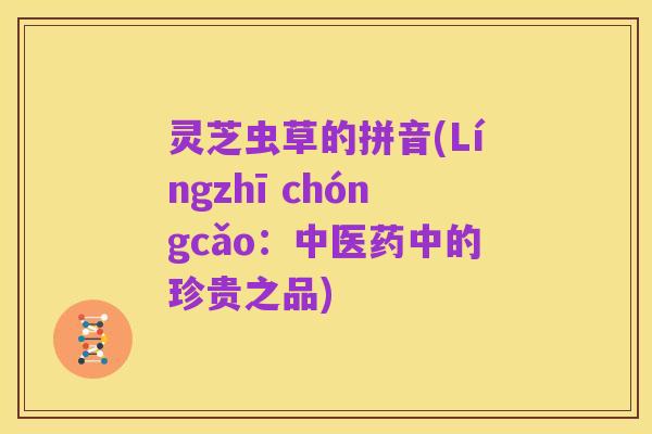 灵芝虫草的拼音(Língzhī chóngcǎo:中医药中的珍贵之品)