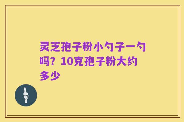 灵芝孢子粉小勺子一勺吗?10克孢子粉大约多少