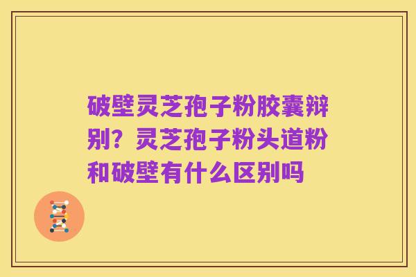 破壁灵芝孢子粉胶囊辩别?灵芝孢子粉头道粉和破壁有什么区别吗