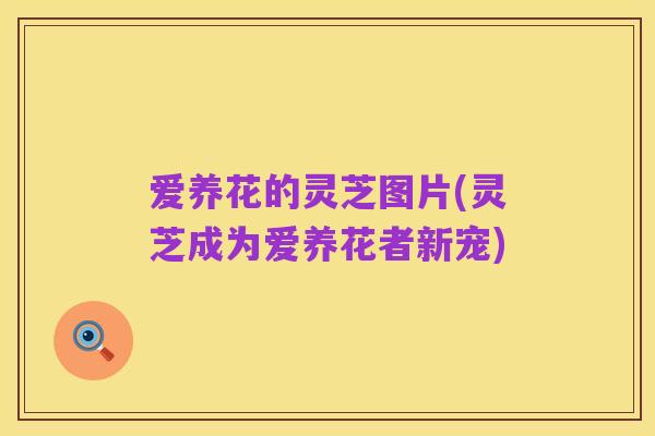 爱养花的灵芝图片(灵芝成为爱养花者新宠)