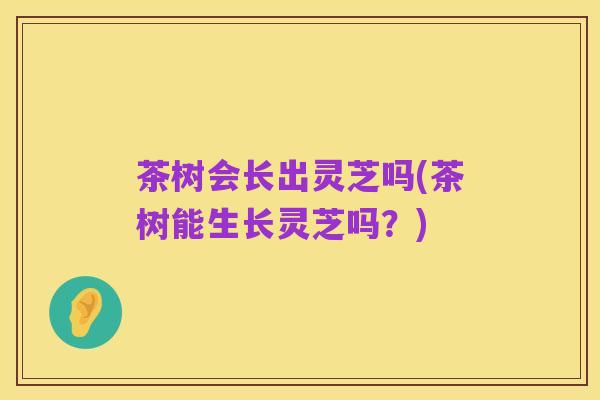 茶树会长出灵芝吗(茶树能生长灵芝吗？)
