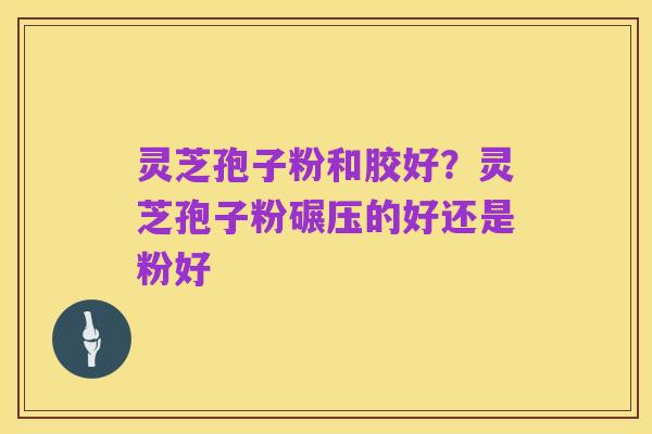 灵芝孢子粉和胶好?灵芝孢子粉碾压的好还是粉好