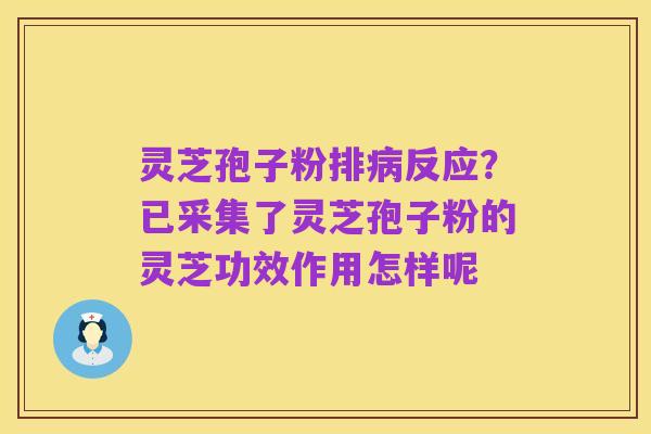 灵芝孢子粉排病反应?已采集了灵芝孢子粉的灵芝功效作用怎样呢