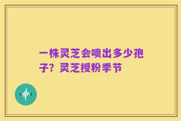 一株灵芝会喷出多少孢子?灵芝授粉季节