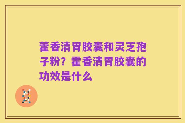 藿香清胃胶囊和灵芝孢子粉?霍香清胃胶囊的功效是什么