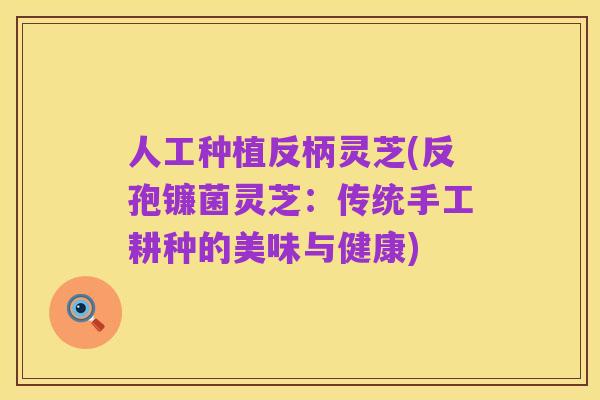 人工种植反柄灵芝(反孢镰菌灵芝:传统手工耕种的美味与健康)
