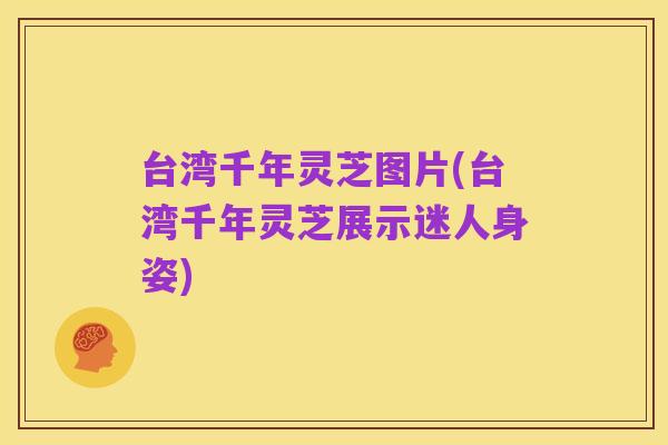 台湾千年灵芝图片(台湾千年灵芝展示迷人身姿)