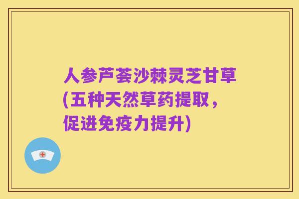 人参芦荟沙棘灵芝甘草(五种天然草药提取,促进免疫力提升)