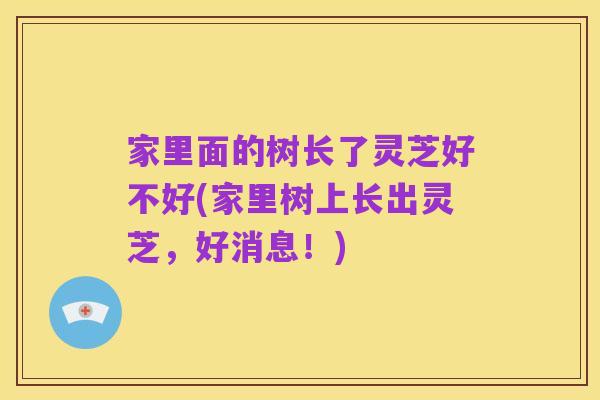 家里面的树长了灵芝好不好(家里树上长出灵芝,好消息!)