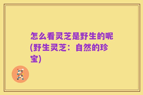 怎么看灵芝是野生的呢(野生灵芝:自然的珍宝)