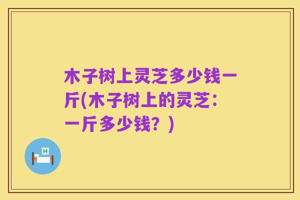 木子树上灵芝多少钱一斤(木子树上的灵芝:一斤多少钱?)