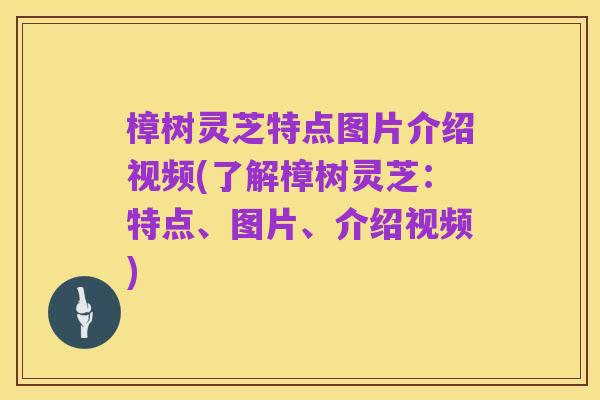 樟树灵芝特点图片介绍视频(了解樟树灵芝：特点、图片、介绍视频)