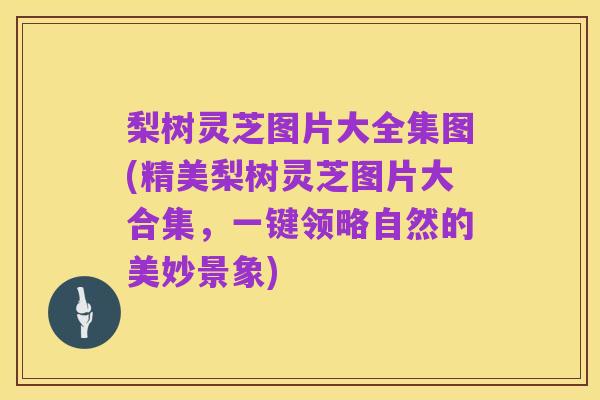 梨树灵芝图片大全集图(精美梨树灵芝图片大合集，一键领略自然的美妙景象)