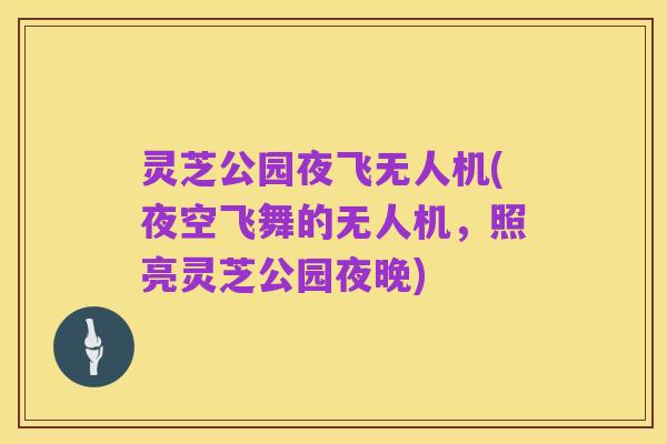 灵芝公园夜飞无人机(夜空飞舞的无人机,照亮灵芝公园夜晚)