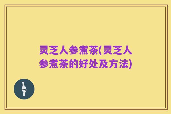 灵芝人参煮茶(灵芝人参煮茶的好处及方法)