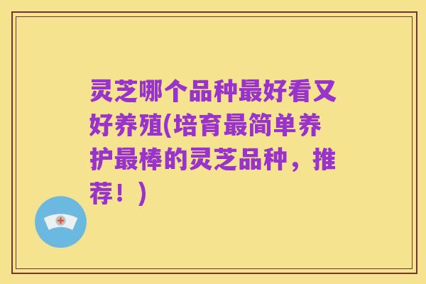 灵芝哪个品种最好看又好养殖(培育最简单养护最棒的灵芝品种,推荐!)