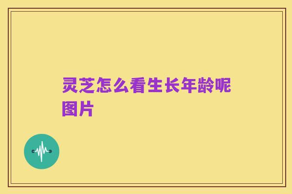 灵芝怎么看生长年龄呢图片