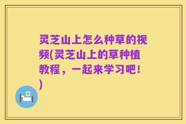 灵芝山上怎么种草的视频(灵芝山上的草种植教程，一起来学习吧！)