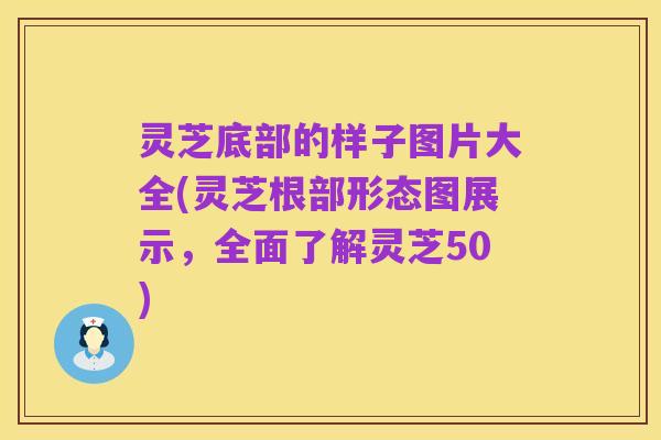 灵芝底部的样子图片大全(灵芝根部形态图展示，全面了解灵芝50)