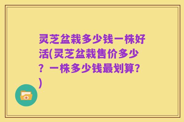 灵芝盆栽多少钱一株好活(灵芝盆栽售价多少?一株多少钱最划算?)