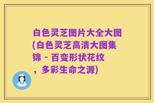 白色灵芝图片大全大图(白色灵芝高清大图集锦 - 百变形状花纹,多彩生命之源)