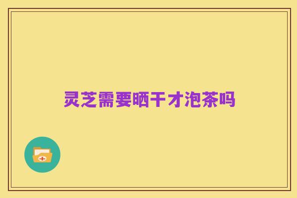 灵芝需要晒干才泡茶吗