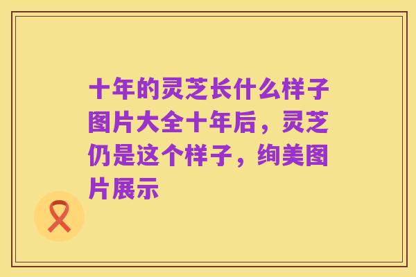十年的灵芝长什么样子图片大全十年后，灵芝仍是这个样子，绚美图片展示