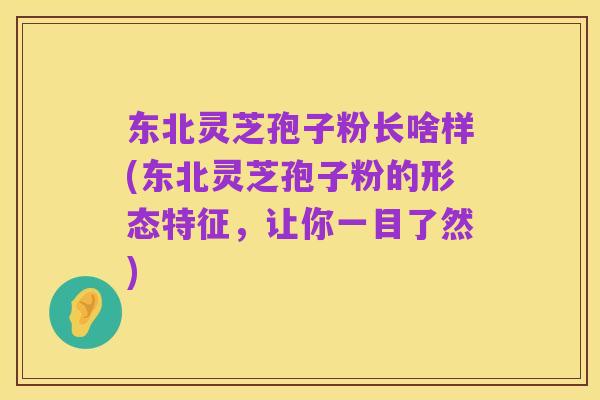 东北灵芝孢子粉长啥样(东北灵芝孢子粉的形态特征，让你一目了然)