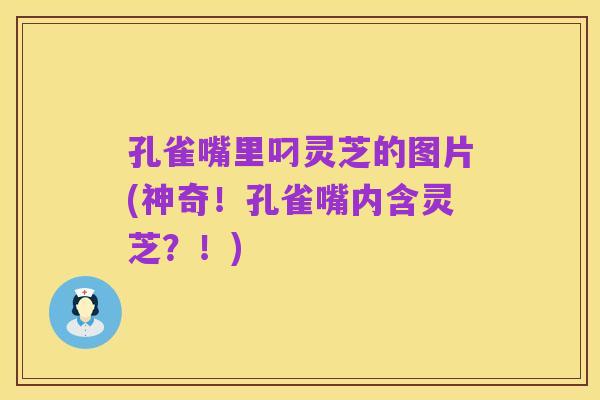 孔雀嘴里叼灵芝的图片(神奇!孔雀嘴内含灵芝?!)