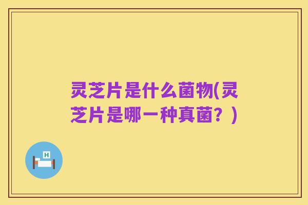 灵芝片是什么菌物(灵芝片是哪一种真菌？)