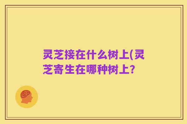 灵芝接在什么树上(灵芝寄生在哪种树上?