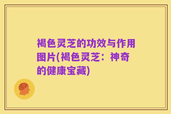 褐色灵芝的功效与作用图片(褐色灵芝:神奇的健康宝藏)