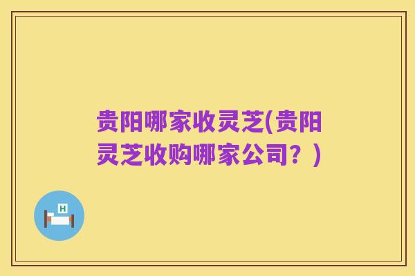 贵阳哪家收灵芝(贵阳灵芝收购哪家公司？)