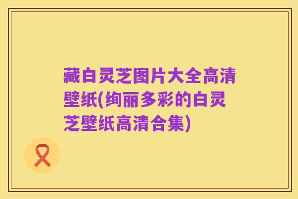 藏白灵芝图片大全高清壁纸(绚丽多彩的白灵芝壁纸高清合集)
