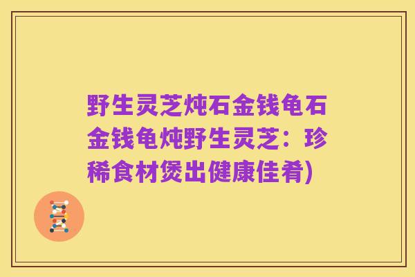 野生灵芝炖石金钱龟石金钱龟炖野生灵芝：珍稀食材煲出健康佳肴)