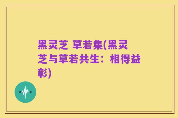 黑灵芝 草若集(黑灵芝与草若共生：相得益彰)