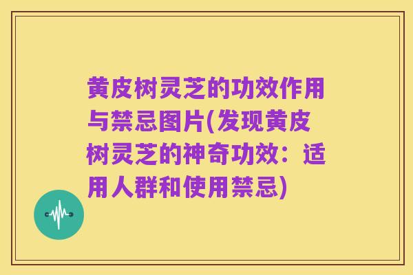 黄皮树灵芝的功效作用与禁忌图片(发现黄皮树灵芝的神奇功效:适用人群和使用禁忌)