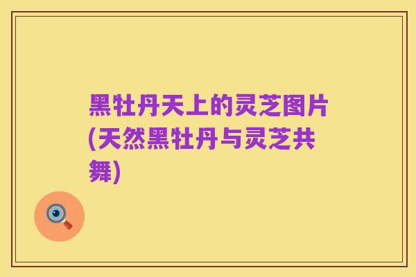 黑牡丹天上的灵芝图片(天然黑牡丹与灵芝共舞)