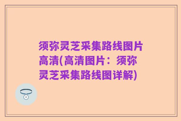 须弥灵芝采集路线图片高清(高清图片:须弥灵芝采集路线图详解)