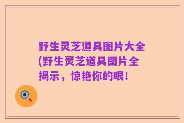 野生灵芝道具图片大全(野生灵芝道具图片全揭示,惊艳你的眼!