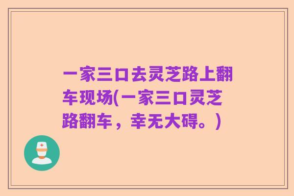 一家三口去灵芝路上翻车现场(一家三口灵芝路翻车，幸无大碍。)