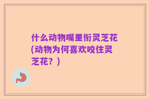 什么动物嘴里衔灵芝花(动物为何喜欢咬住灵芝花?)